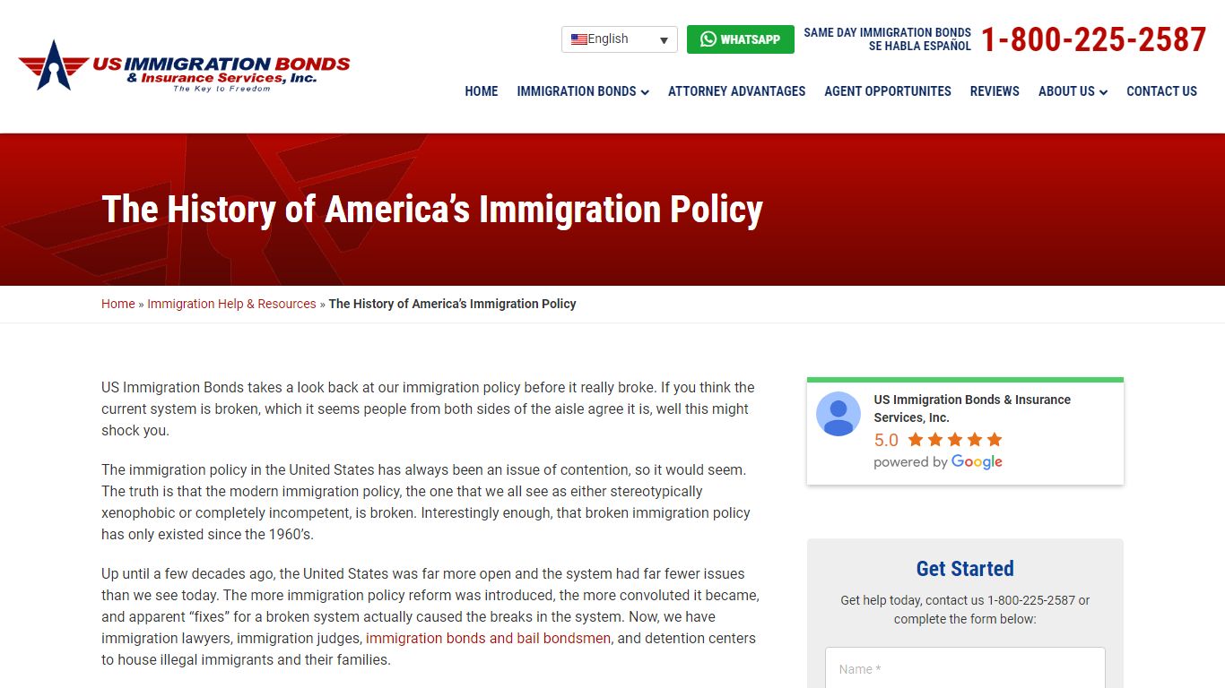 The History of America’s Immigration Policy